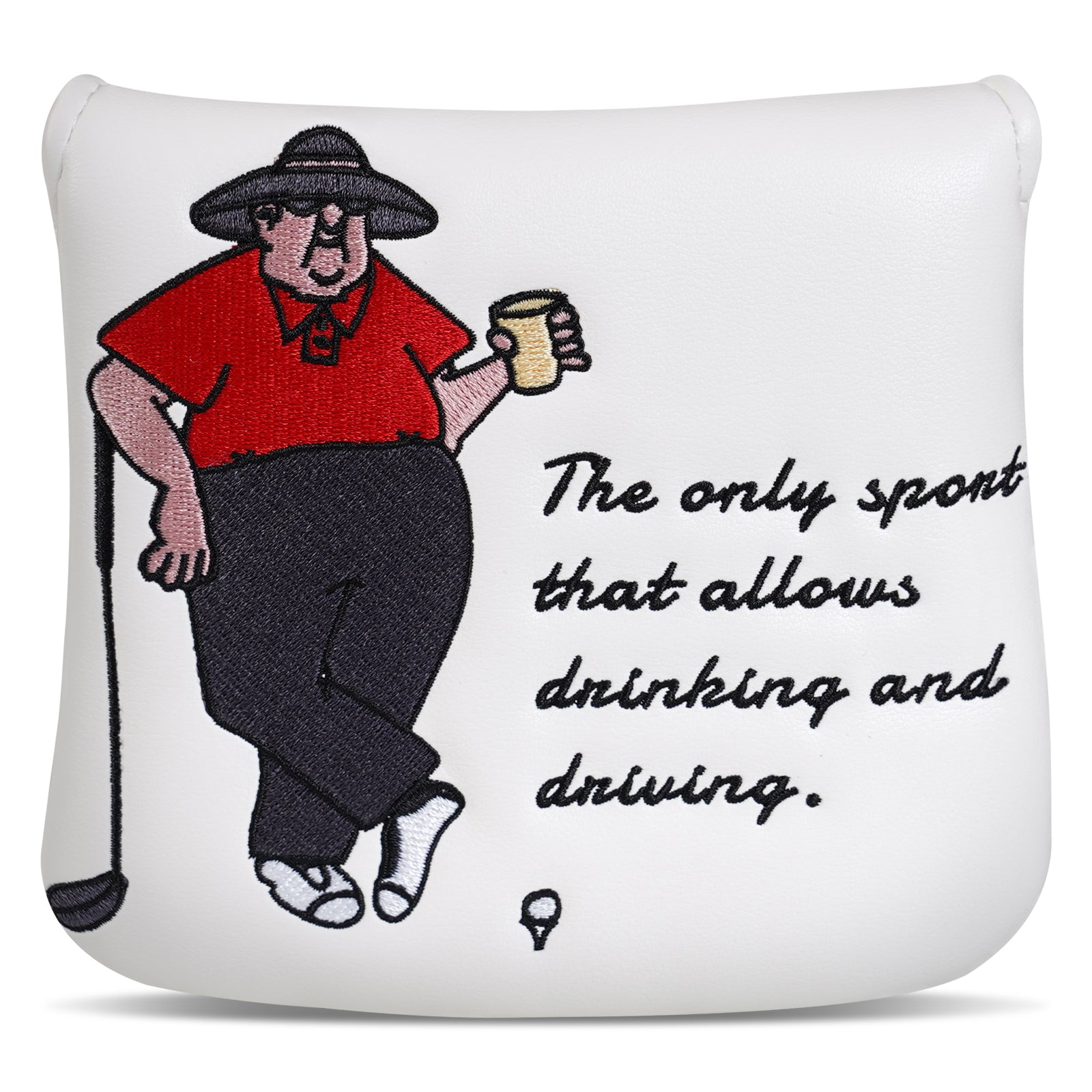 White PU Man Square Putter Head Cover