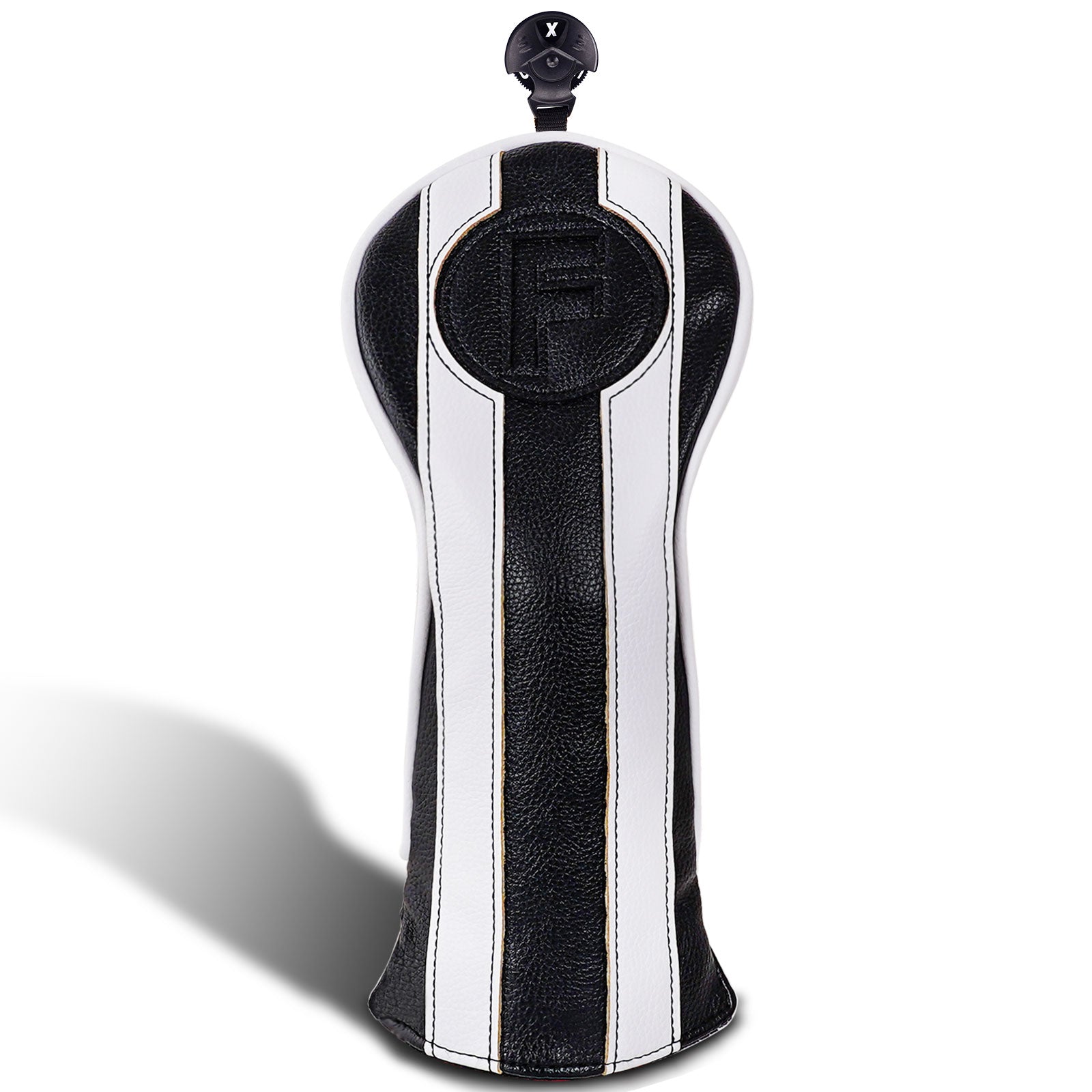 Black White PU Driver Head Cover Set