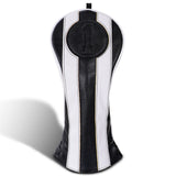Black White PU Driver Head Cover Set