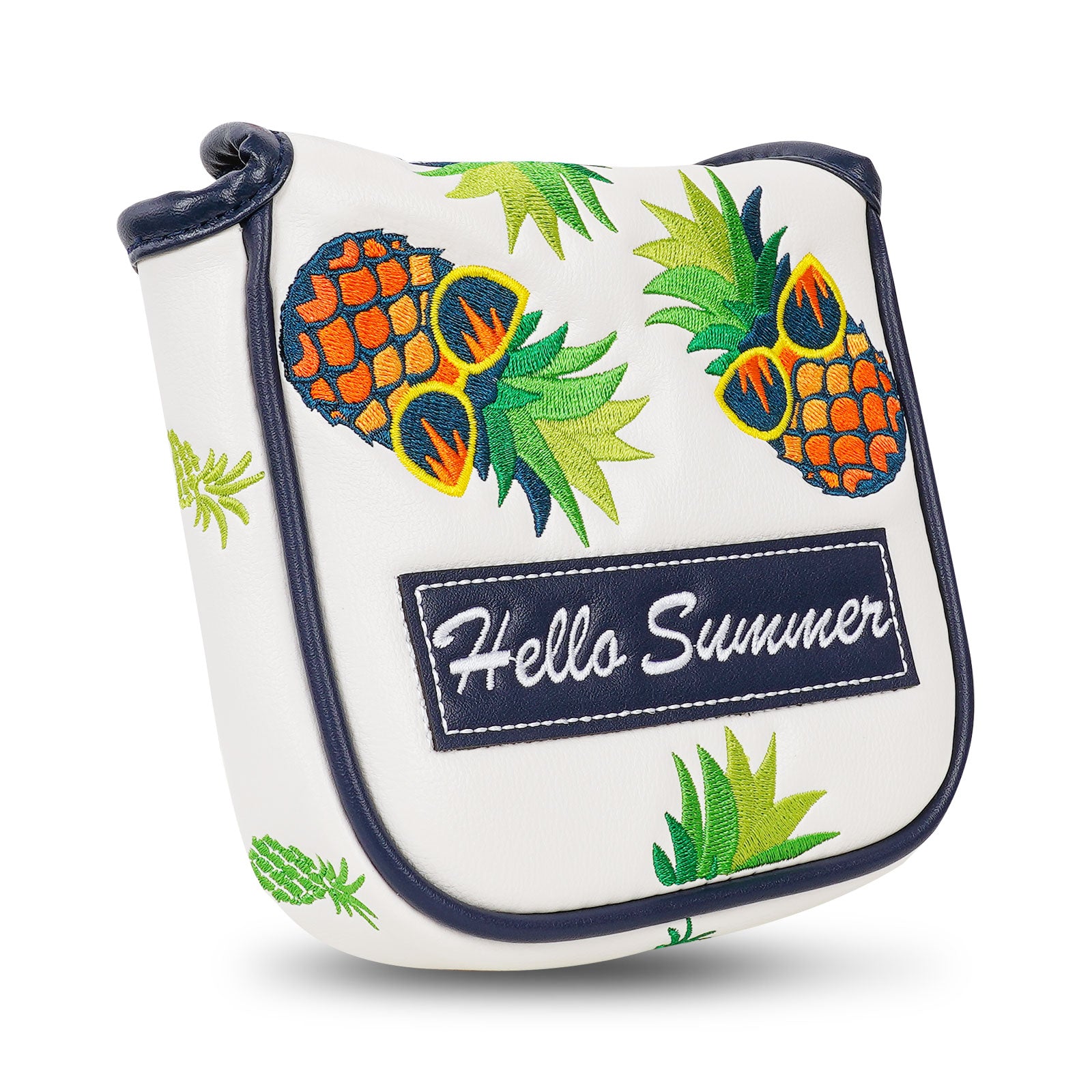 White Eyeglass&Pineapple Square Putter Head Cover