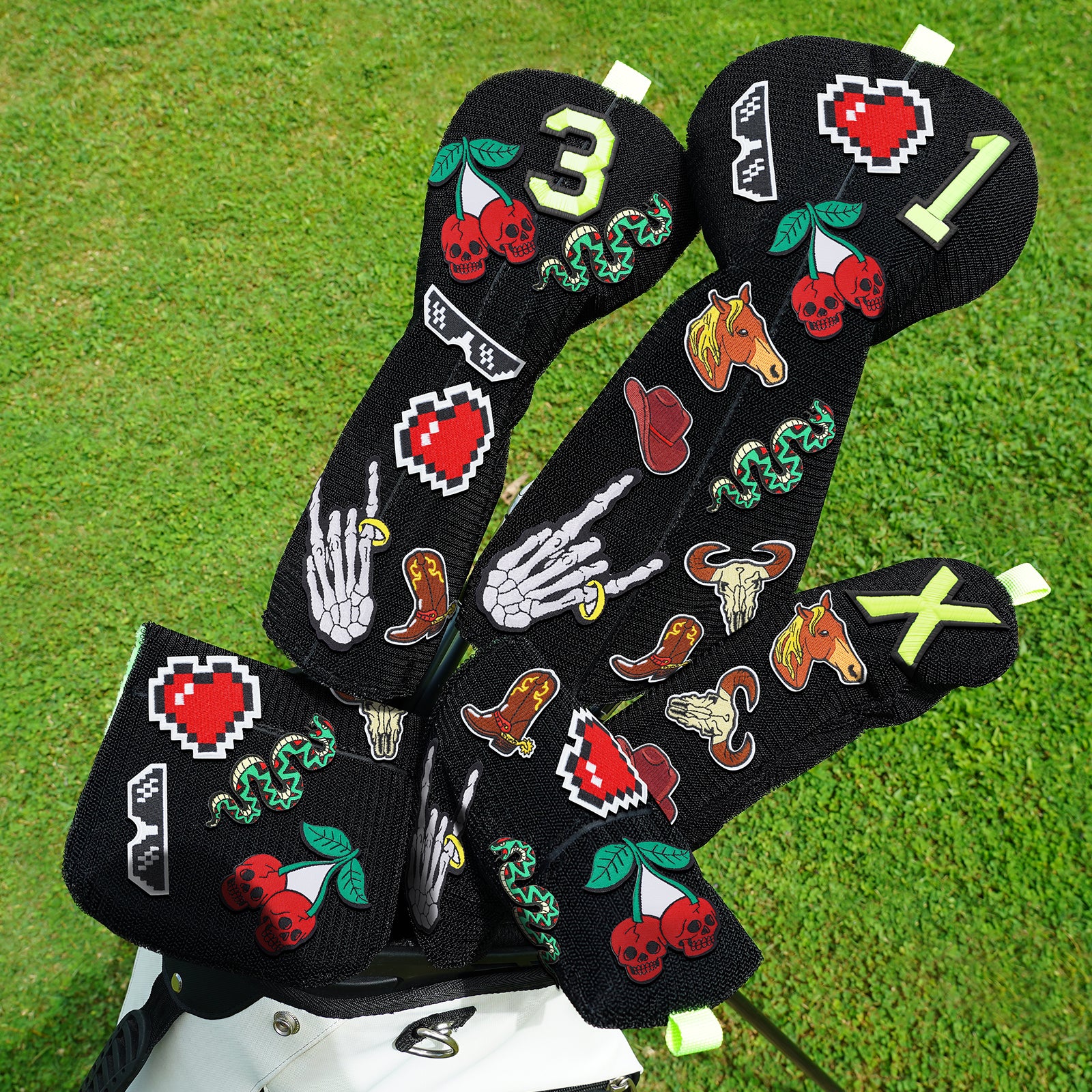 Hook-and-loop Embroidered Patches Driver Head Cover