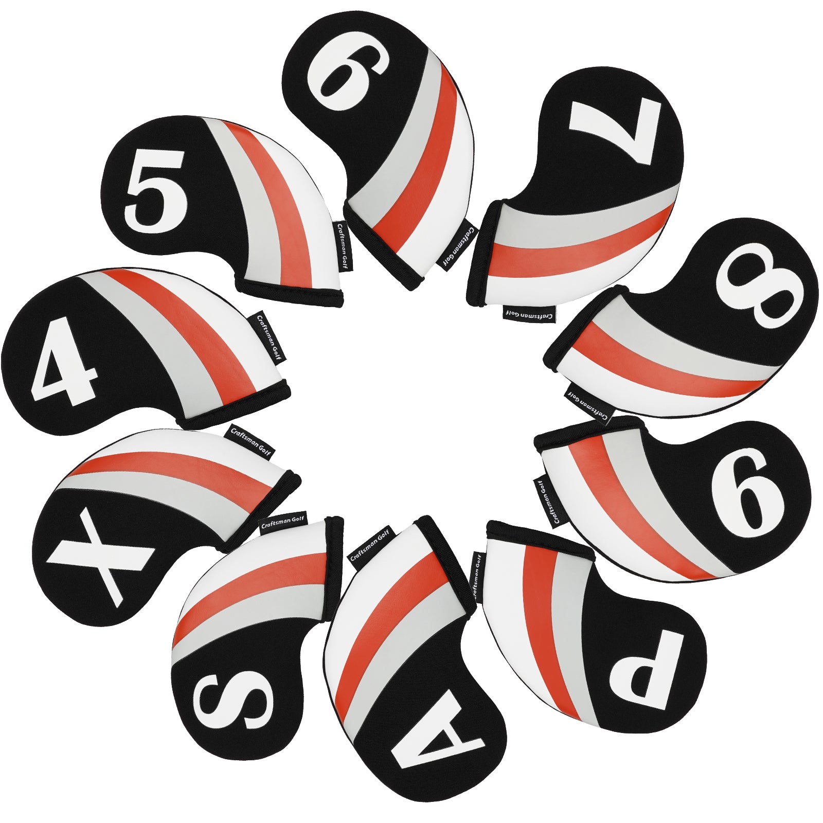 White& Black& Red Iron Cover 10pcs(4-9,P,A,S,X)Neoprene