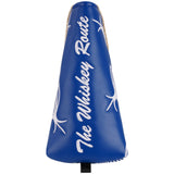 Chic Blue & White Onion Stripe Leather Blade Putter Cover