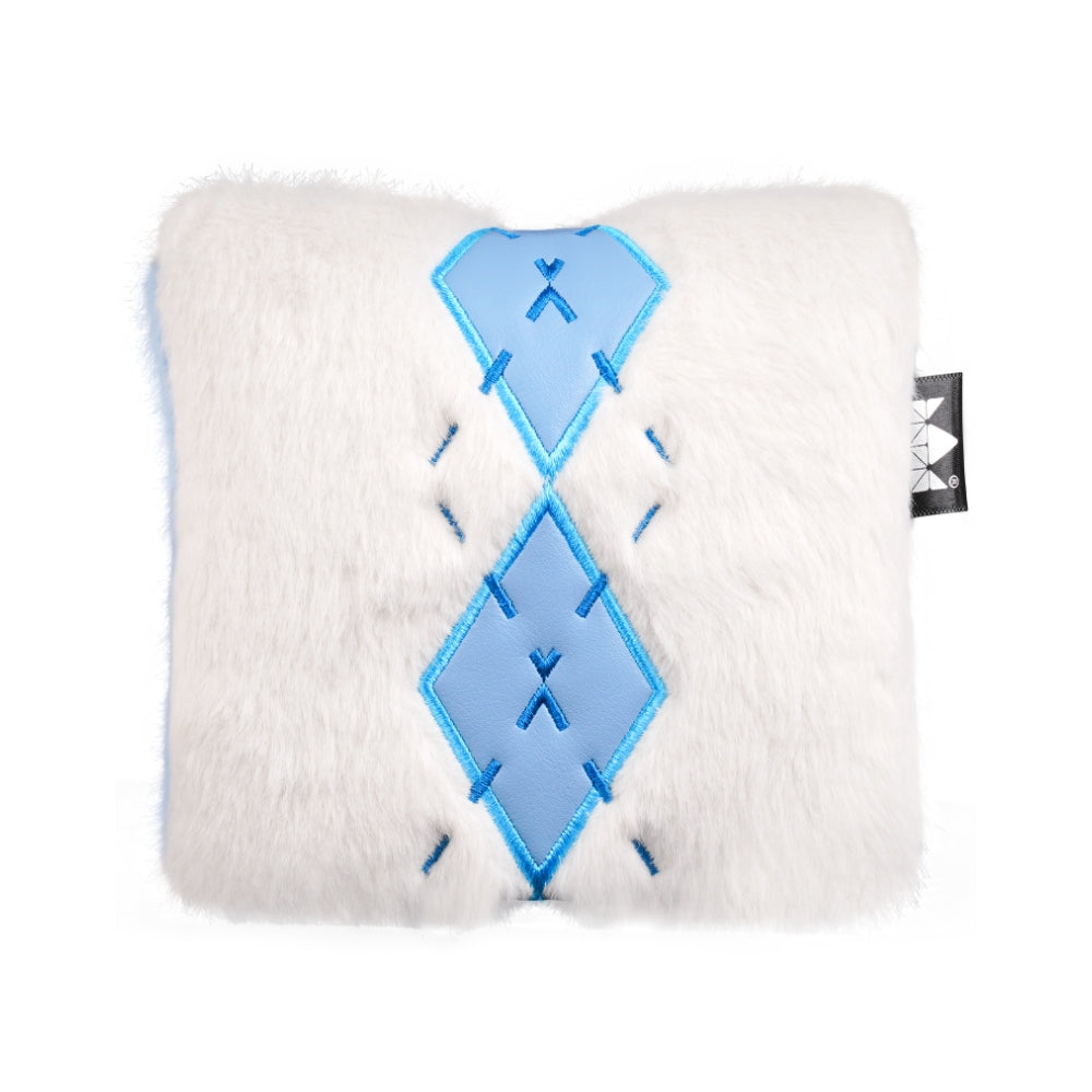 Elegant Blue & White Rhombus Square Mallet Putter Cover