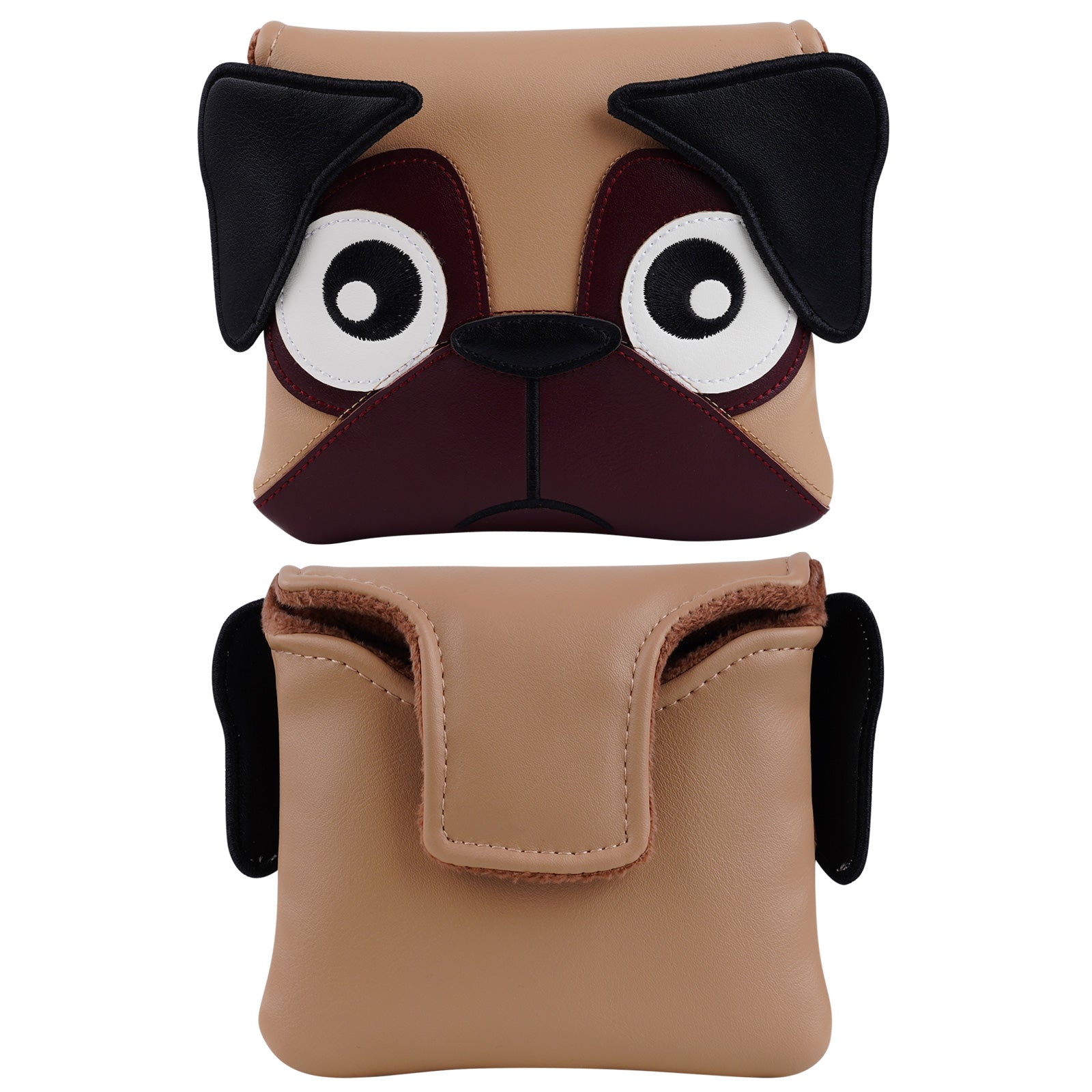Brown Pug Square Putter Head Cover