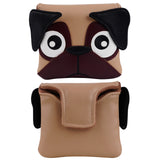 Brown Pug Square Putter Head Cover