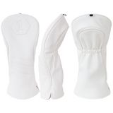 Plain White Driver Head Cover Set