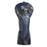 Dark Blue Grim Reaper Wood Putter Head Cover