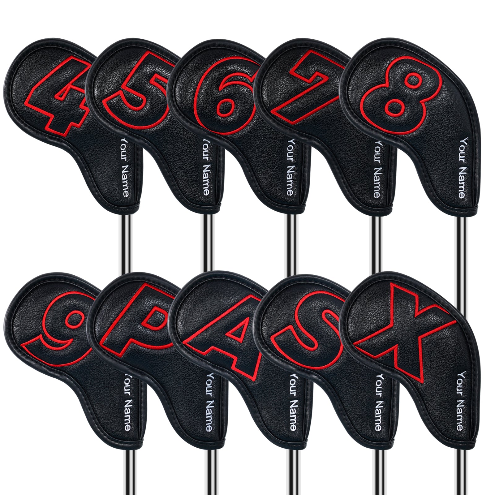 Custom Colorful No. Magnetic Leather Iron Covers