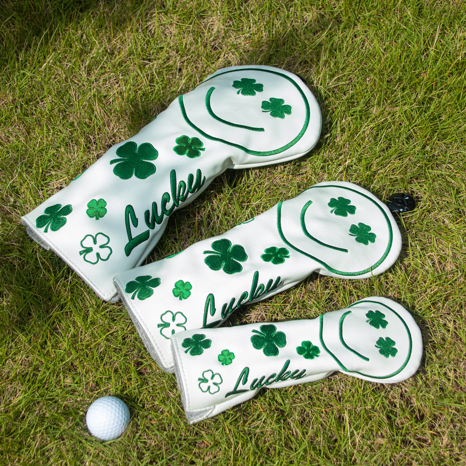 Green Smile Wood Head Cover Set