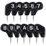 Black PVC Alligator Lines Iron 11pcs(3-9,P,A,S,L)