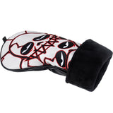 Red and Black Tattered Skull Embroidered Driver Head Cover