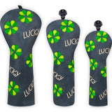 Dark Blue PU lucky Golf Head Cover Set