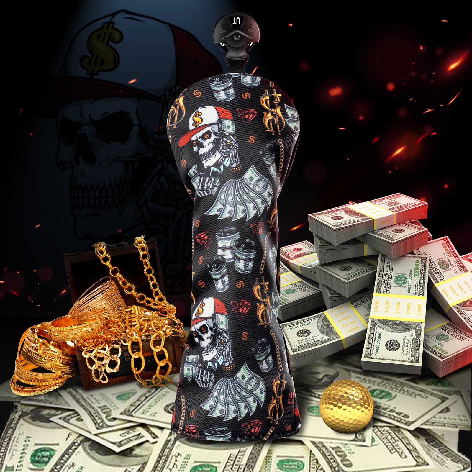 Black Bill Driver Golf Head Cover Set