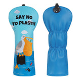 SAY NO TO PLASTIC Wood Putter Head Cover Set
