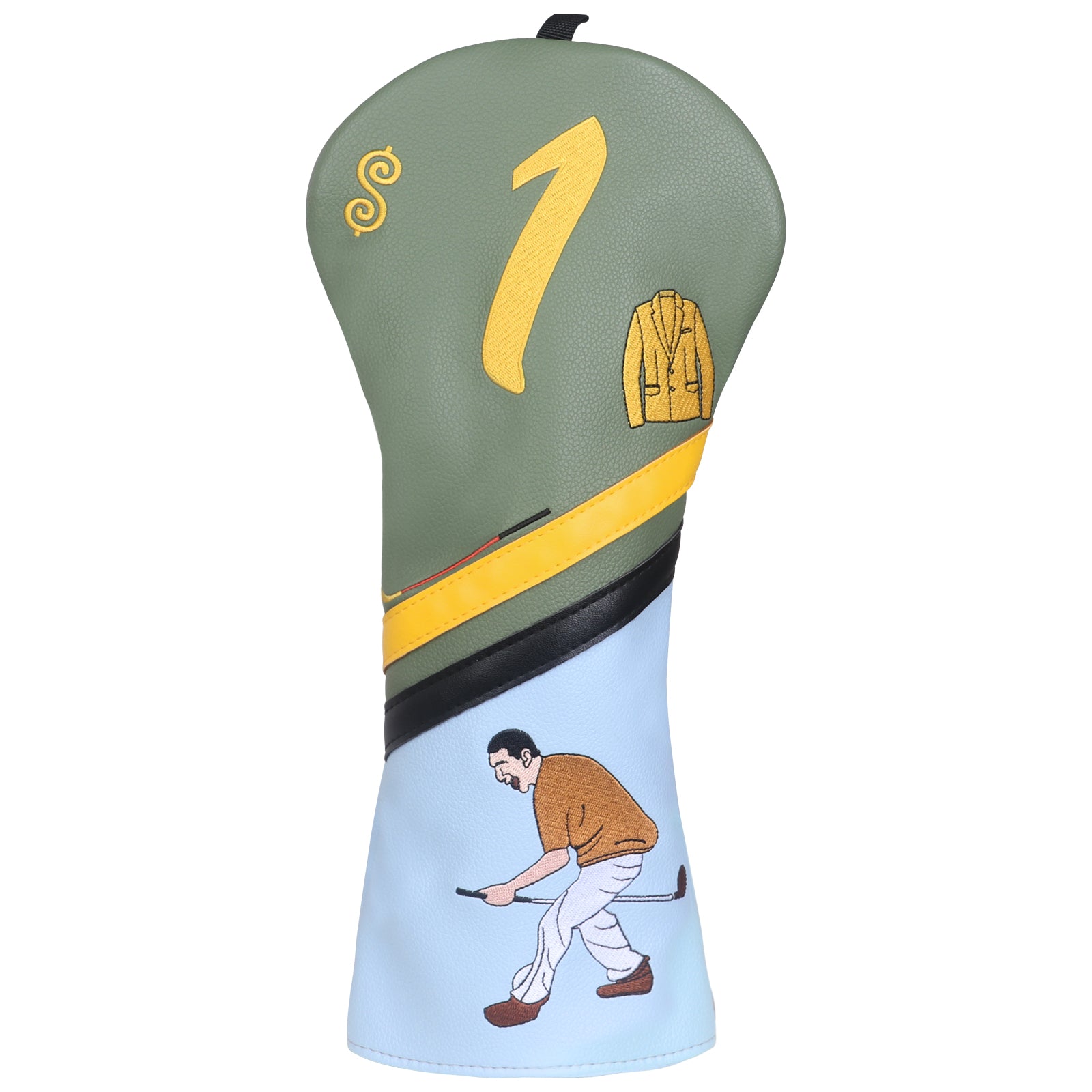 Green& Blue Golfer Driver Head Cover