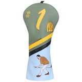Green& Blue Golfer Driver Head Cover