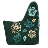 Green Rhododendron Embroidery Golf Putter Cover