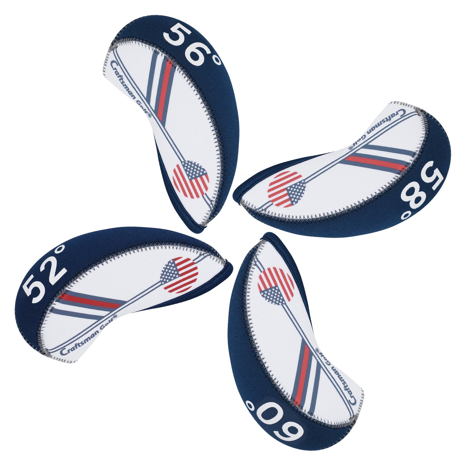 US Flag Neoprene Iron Golf Club Head Cover