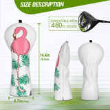 Flamingo White Wood Golf Head Cover
