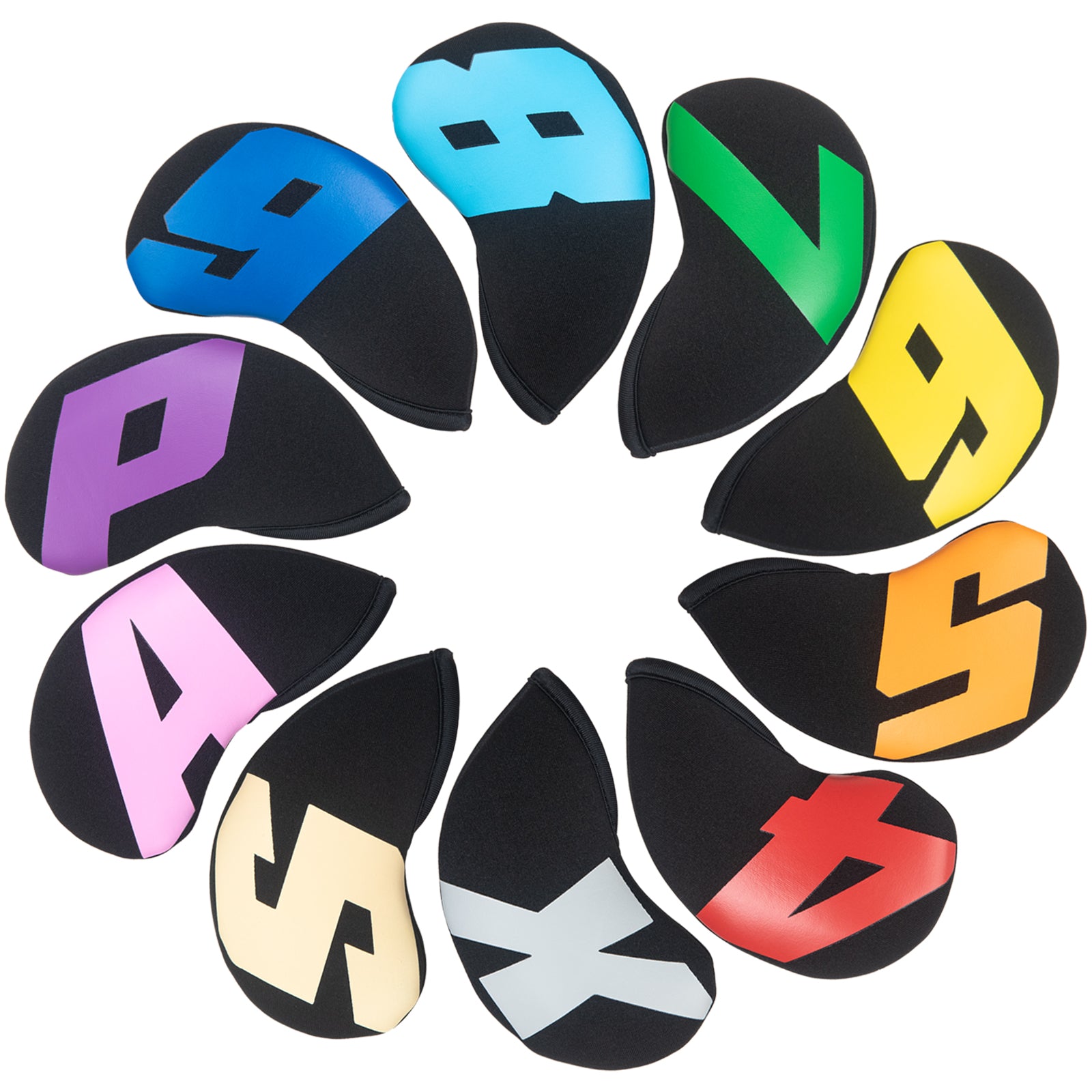 Black White Iron cover 10PCS(4-9,P,A,S,X) Neoprene