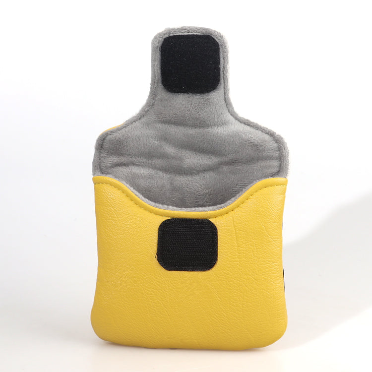 Yellow Black Dog Square Putter Head Cover