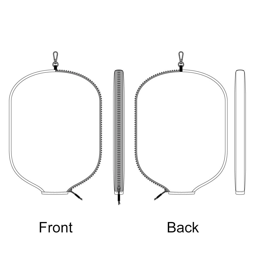 Custom Leather Pickleball Cover with Embroidered Logo