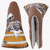 Wine Barrel Skull Wood Head Cover