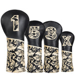 Black Figure Wood Head Cover Set