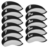 Black Neoprene Iron Covers Set 11pcs(3-9, Pw, Aw, Sw, Lw)