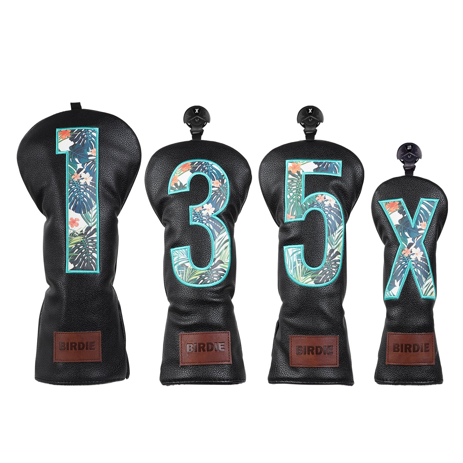 Black BIRDIE Driver Head Cover Set