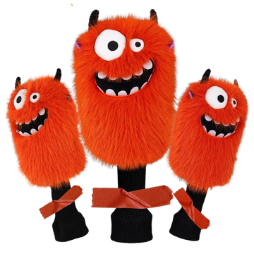Orange Monster Golf Head Cover Set
