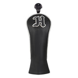 Black Silver Piping Driver Head Cover Set