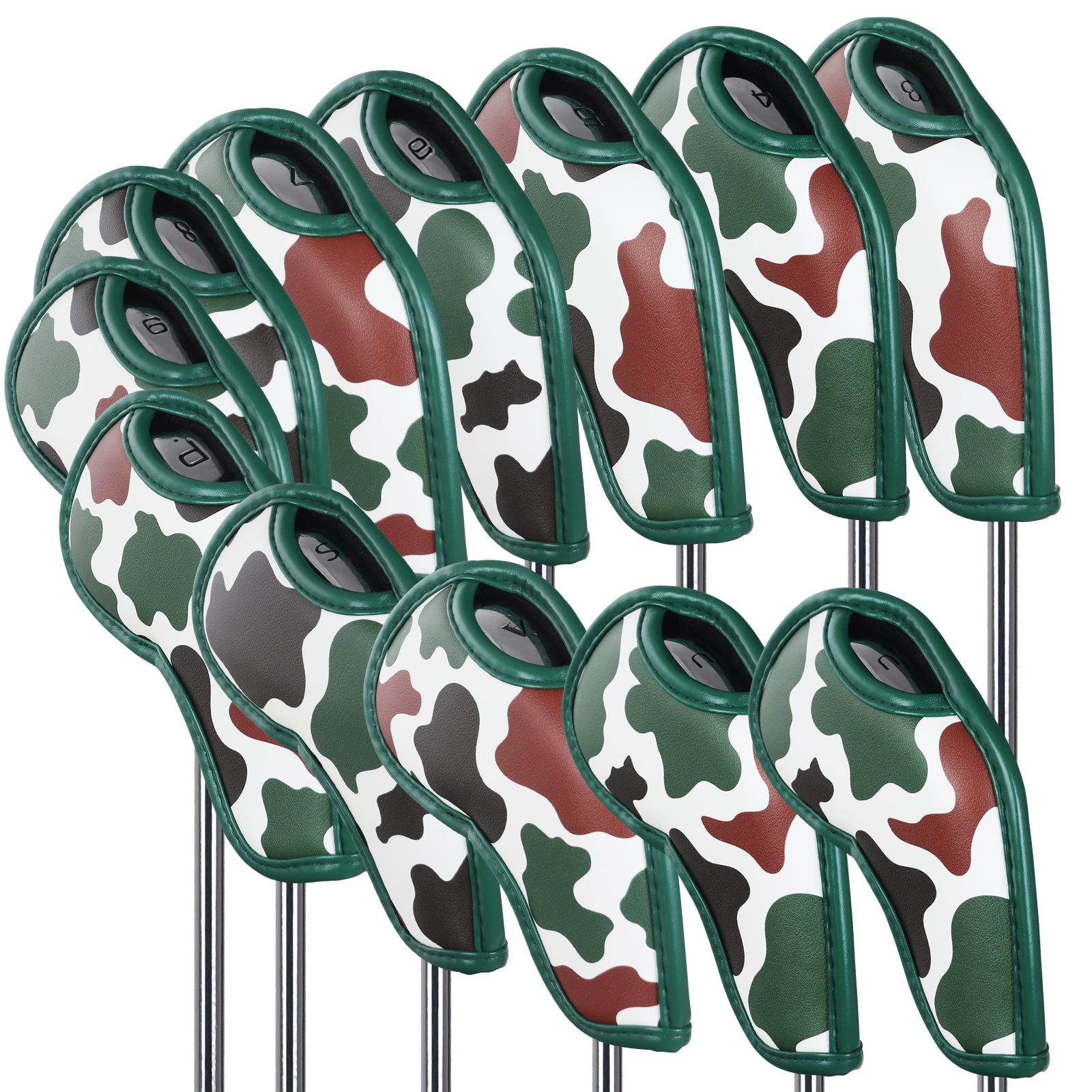 Camouflage Golf Iron Head Cover Set