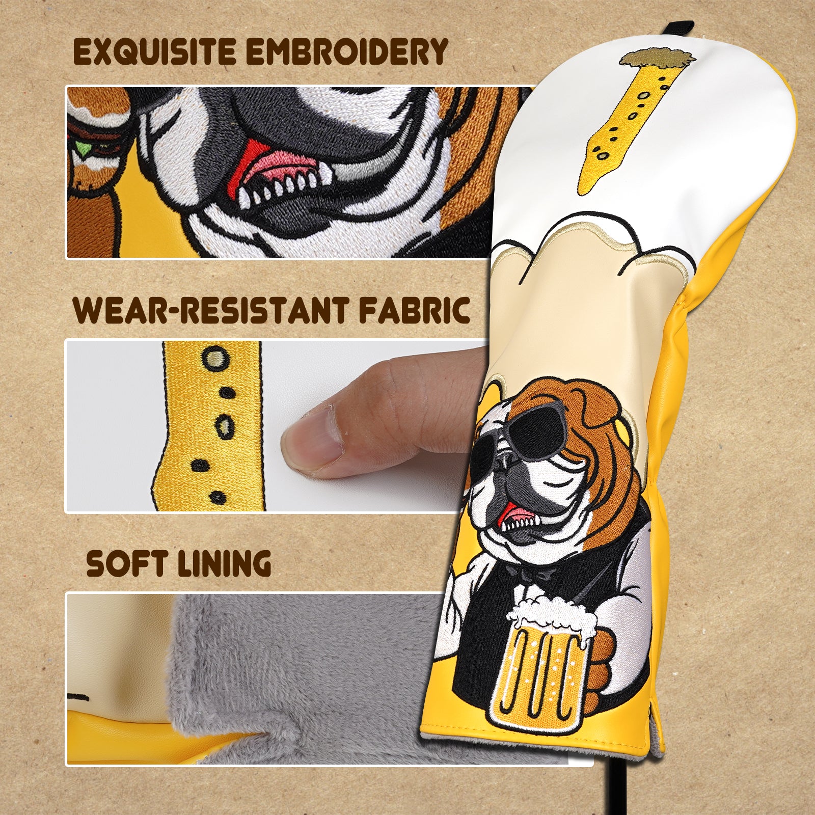 Beer Dog Driver Head Cover