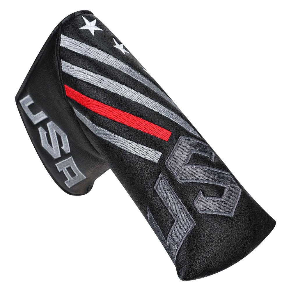 Black White Embroidered Star Golf Headocver Set