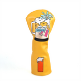 Yellow PU Beach In Cup Driver Head Cover