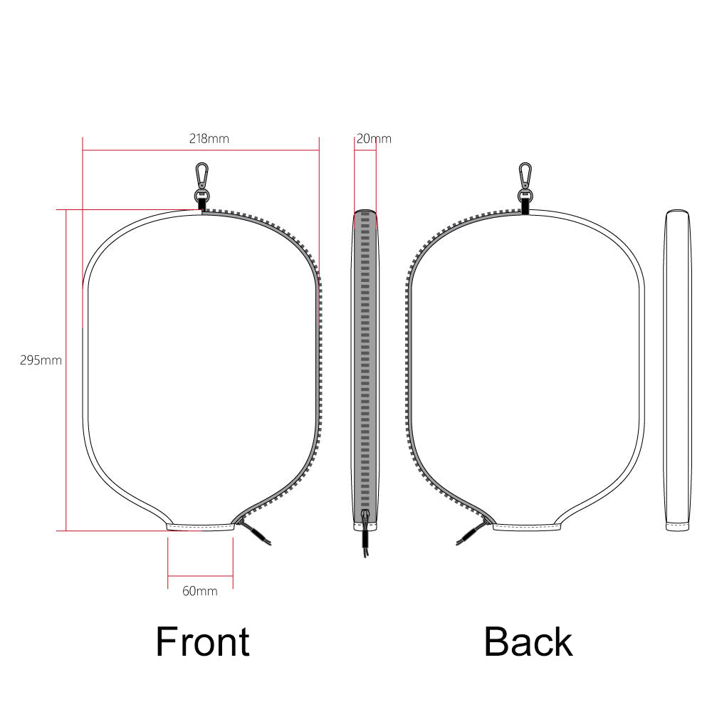Custom Leather Pickleball Cover with Embroidered Logo