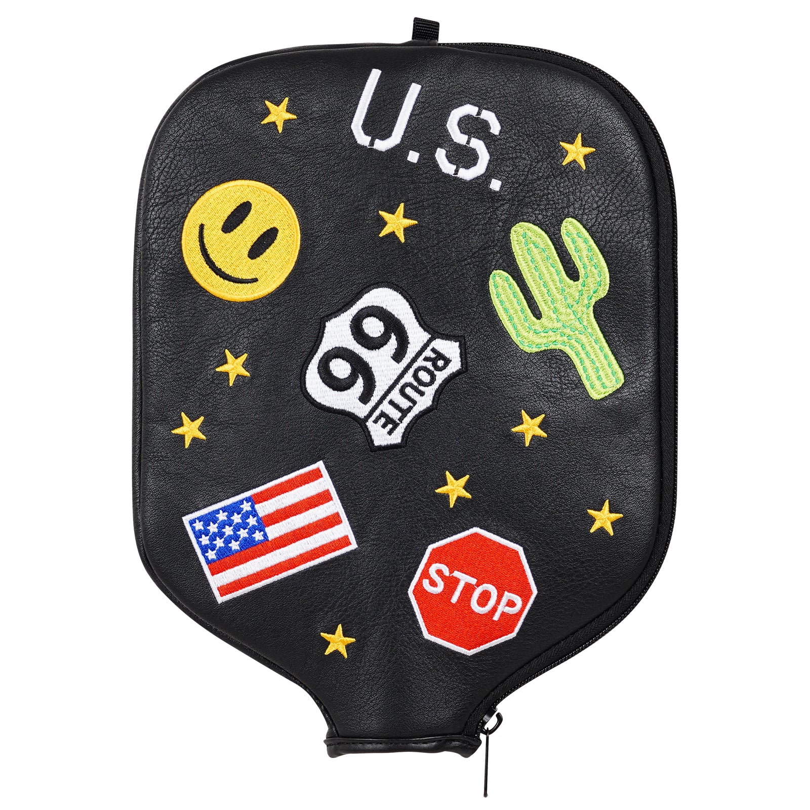 Custom Leather Pickleball Cover with Embroidered Logo