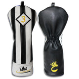 Black Straight Stripes Golf Head Cover Set