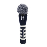 Dark Blue & White Knitted UT Head Cover