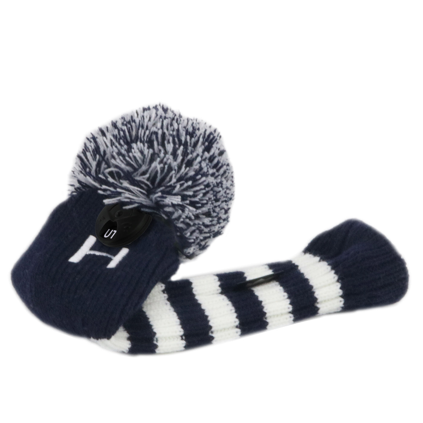 Dark Blue & White Knitted UT Head Cover