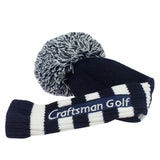Dark Blue & White Knitted UT Head Cover