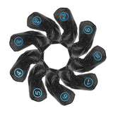 Black PU Blue Stitch Iron Cover 9pcs£¨4-9£¬P,A,S£© Head Cover