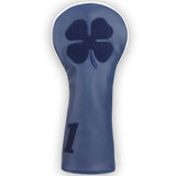 Dark Blue Four Leaf Clover Driver Wood Golf Head Cover Set
