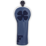 Dark Blue Four Leaf Clover Driver Wood Golf Head Cover Set