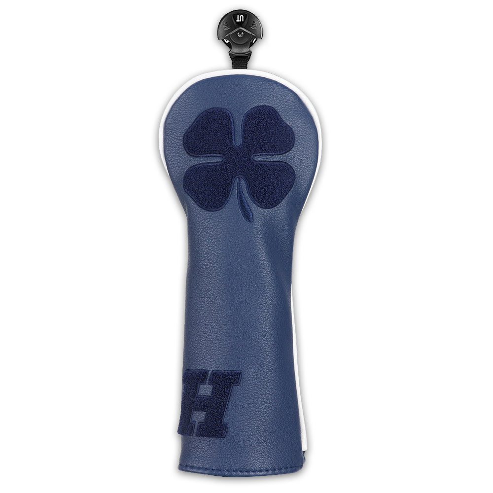 Dark Blue Four Leaf Clover Driver Wood Golf Head Cover Set