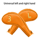 Orange Iron Cover With Zipper  11PCS (3-9.P.A.S.L) Head Cover
