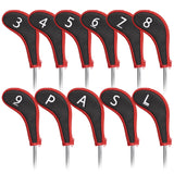 Black& Red Iron Cover With Zipper  11PCS (3-9.P.A.S.L) Head Cover