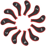 Black& Red Iron Cover With Zipper  11PCS (3-9.P.A.S.L) Head Cover